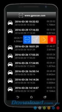 GPS Speed Pro cho Android ghi lại lịch sử di chuyển