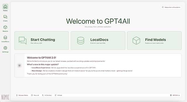 GPT4All là chatbot AI chạy cục bộ trên PC mà không cần GPU hay internet