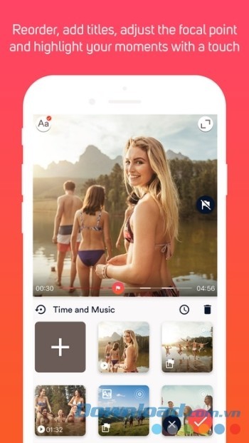 Chọn nhạc nền, tiêu đề và chỉnh sửa nếu muốn