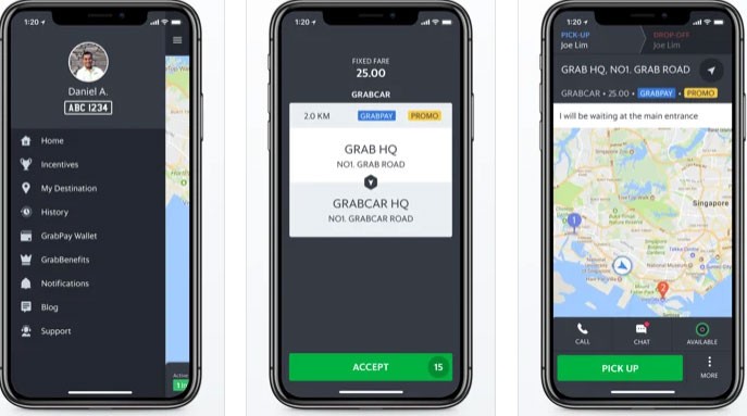 Ứng dụng Grab Driver cho iPhone