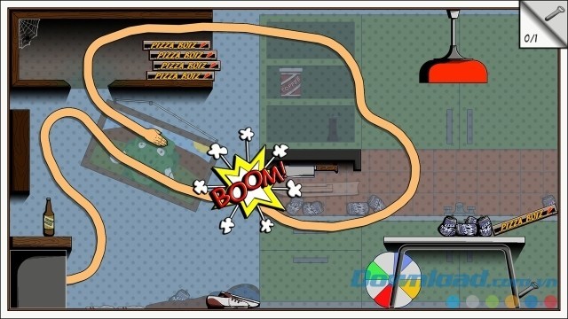 Tìm cách né tránh mọi chướng ngại vật trong game trí tuệ Grab the Bottle cho máy tính, Mac và Linux