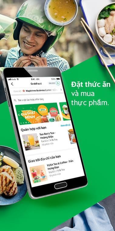 Đặt mua thức ăn, thực phẩm, ship đồ trên Grab