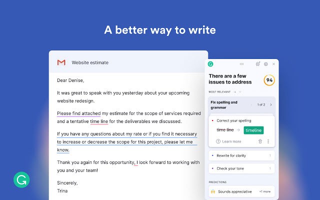 Grammarly for Chrome giúp cải thiện kỹ năng viết tiếng Anh của bạn