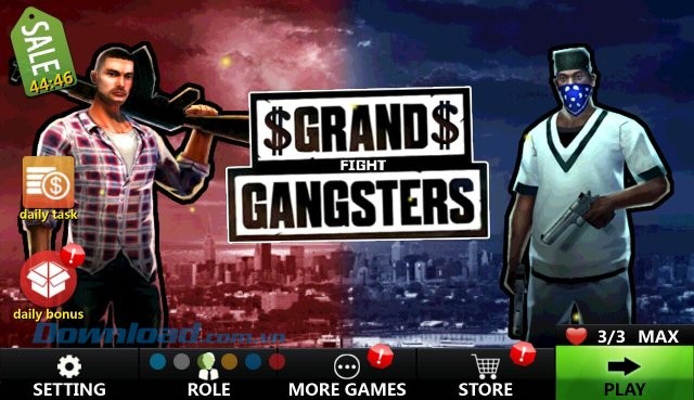 Giao diện game Grand Gangsters 3D