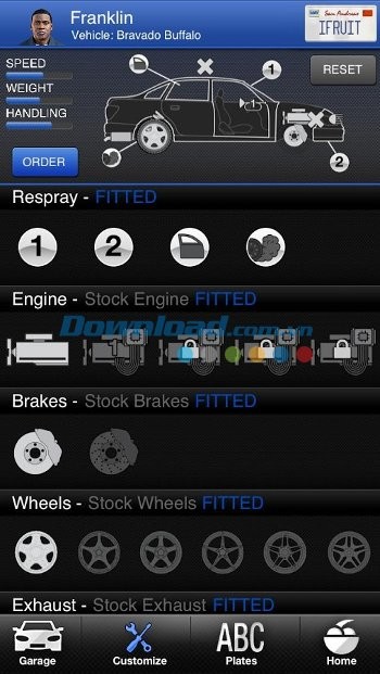 Garage trong Grand Theft Auto: iFruit cho Android