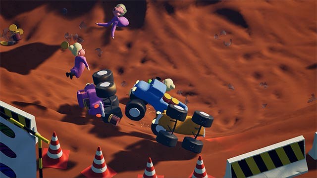 Lối chơi của Grannies on Wheels game dựa trên cơ chế vật lý thực