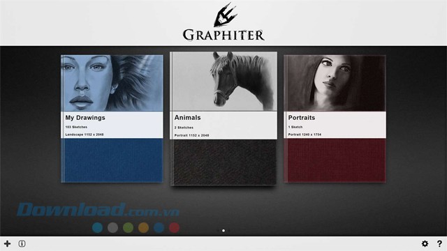 Giao diện ứng dụng vẽ Graphiter cho máy tính