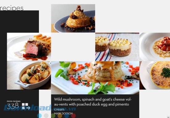 Giao diện ứng dụng Great British Chefs