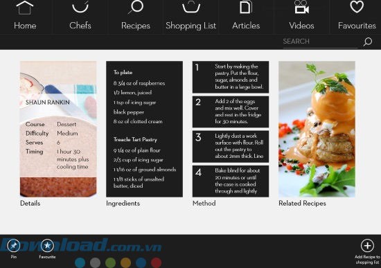 Đưa món ăn vào danh mục yêu thích