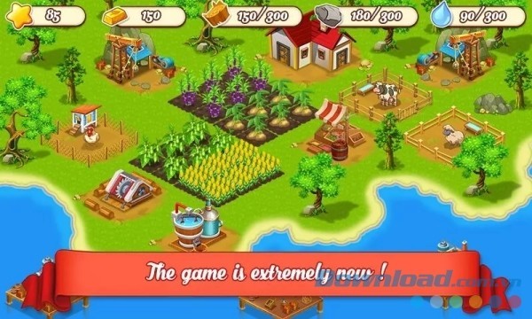 Great Happy Farm cho Android thiết kế đồ họa rực rỡ sắc màu