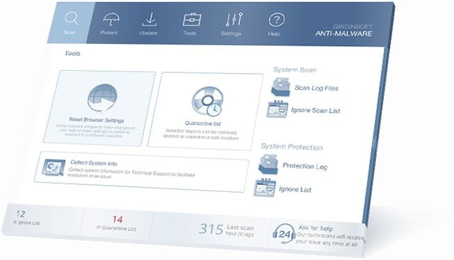 Các tính năng bổ sung của GridinSoft Anti-Malware