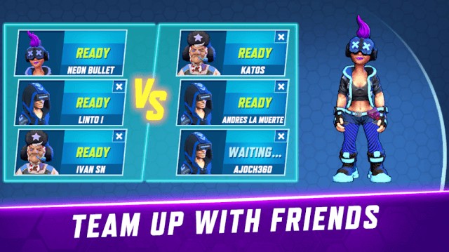 Lập team với bạn bè và cùng nhau chiến đấu