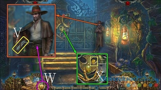 Sử dụng gợi ý trong quá trình chơi game phiêu lưu tìm kiếm đồ vật ẩn Grim Facade: A Wealth of Betrayal cho máy tính