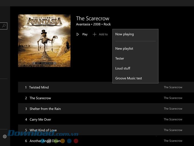 Tạo playlist trong ứng dụng
