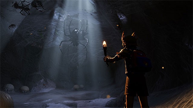 Chiến đấu với boss nhện trong hang sâu để kiếm phần thưởng giá trị