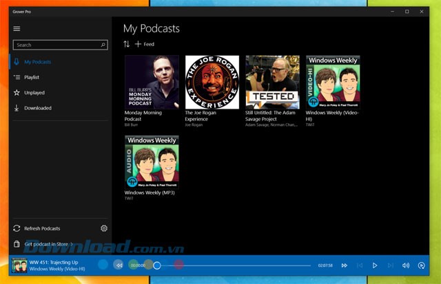 Giao diện Grover Pro
