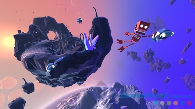 Thu thập nhiều pha lê trong game phiêu lưu Grow Up cho máy tính