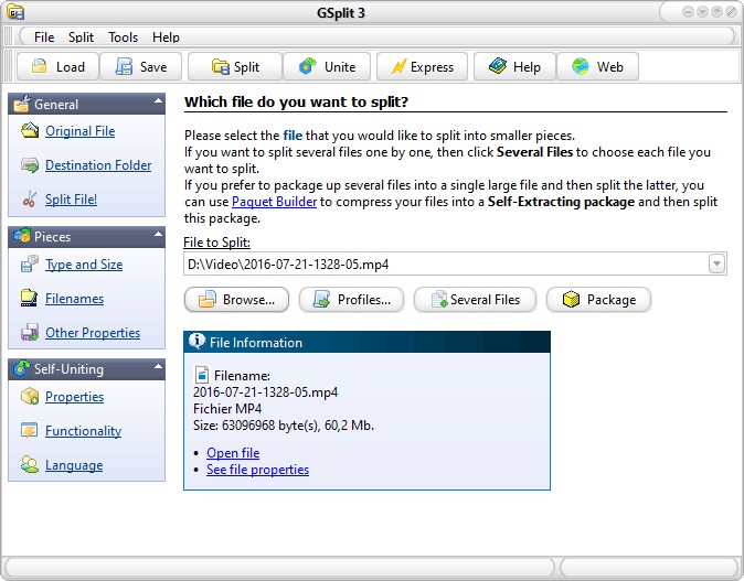 Giao diện GSplit 3