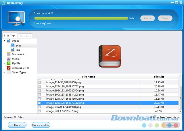 Khôi phục file ngay khi tìm thấy trong quá trình quét