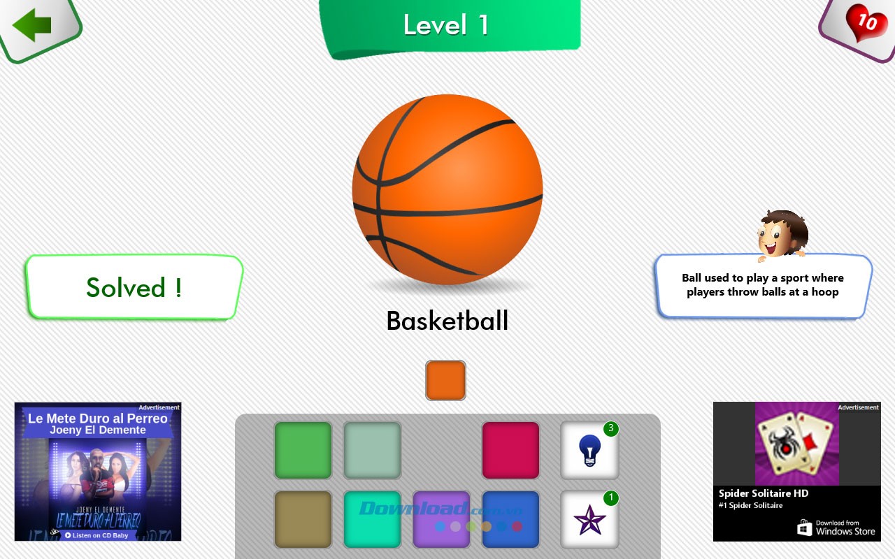 Thông báo cho biết bạn đã giải đúng câu đố