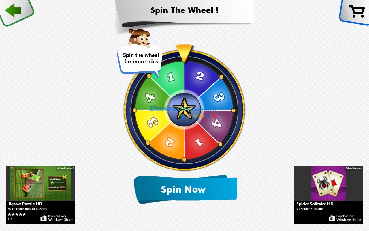 Tặng thêm tim với vòng quay trong Guess The Color