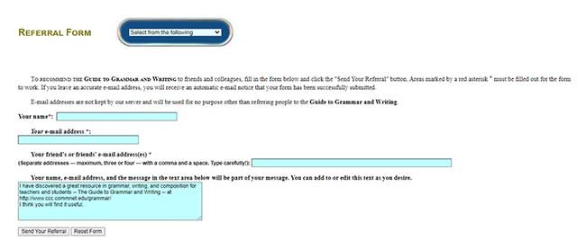 Các mục trên trang web được trình bày rõ ràng và dễ hiểu