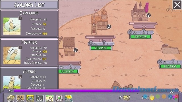 Xem danh sách quân lính trong game chiến thuật miễn phí Guild Quest cho máy tính và Mac