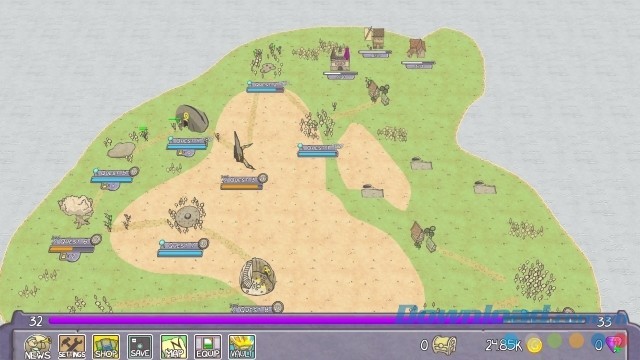 Cố gắng đạt mục đích chinh phục hòn đảo trong game chiến thuật miễn phí Guild Quest cho máy tính và Mac