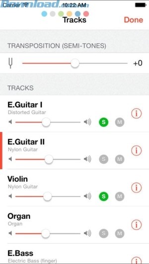 Transposition (semi-tones)