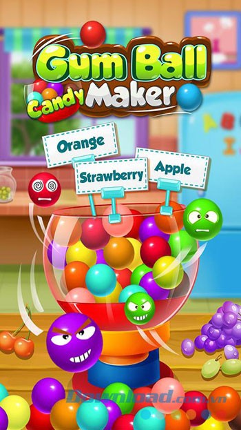 Giao diện chơi game Gum Ball Candy Maker trên Android