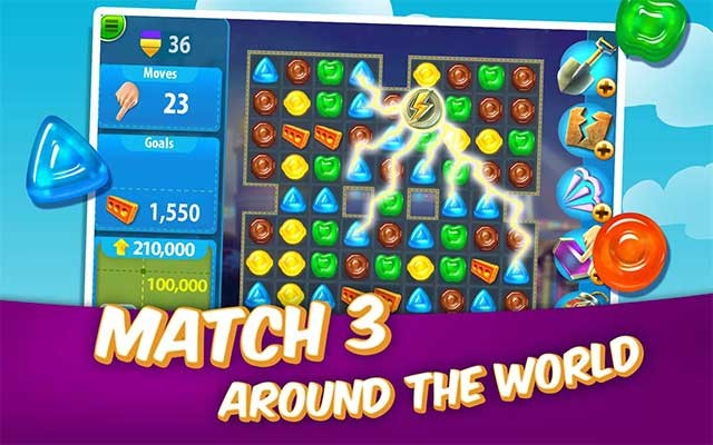 Game xếp hình match-3 Gummy Drop!