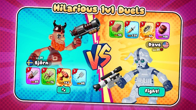 Tham gia các trận đấu súng 1v1 đầy hài hước trong game Gumslinger 2