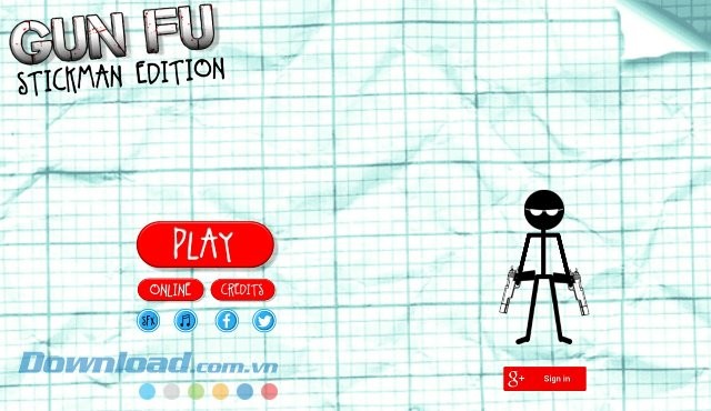 Giao diện game Gun Fu: Stickman