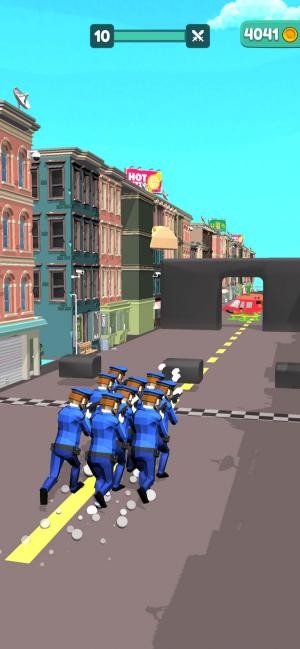 Thành lập đội cảnh sát và bắn các thách thức trong game Gun Gang