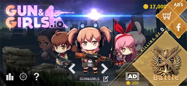Game bắn súng nhiều người chơi phong cách IO game kết hợp chiến thuật cực hay - Gun&Girls.io
