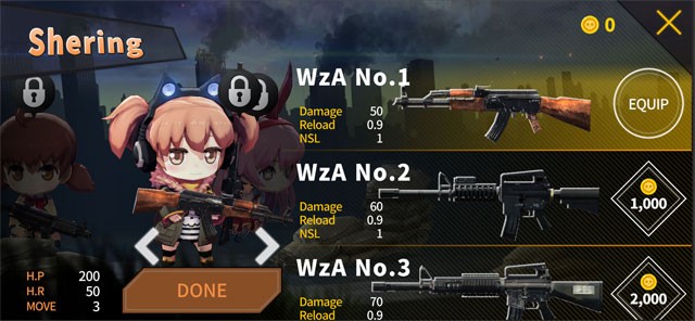 Mua các loại súng mới có lực sát thương lớn và thời gian nạp đạn nhanh hơn