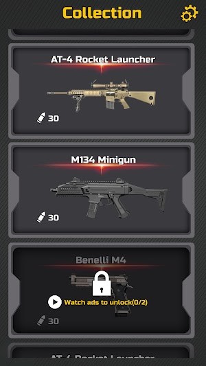 Mở khóa và thu thập nhiều khẩu súng khác nhau