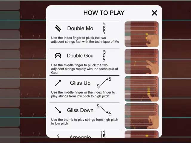 Guzheng Master cho PC có hướng dẫn đánh đàn chi tiết và nhiều bài hát để luyện tập