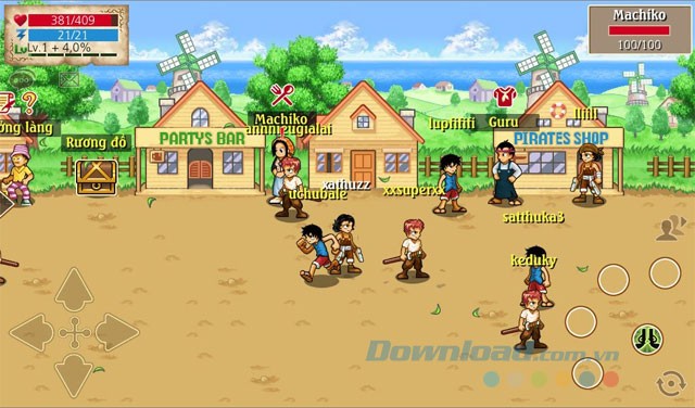 Giao diện chơi game Hải tặc tí hon