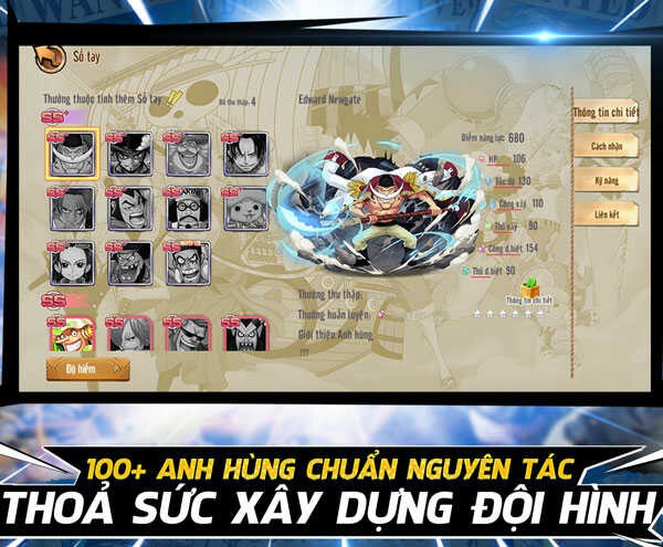 Hơn 100 anh hùng chuẩn nguyên tác, thỏa sức xây dựng đội hình