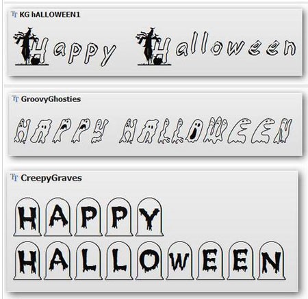 Tải bộ font chữ Halloween