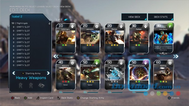 Chỉnh sửa bộ bài theo ý muốn trong game chiến thuật thời gian thực Halo Wars 2 Blitz Beta cho Windows 10