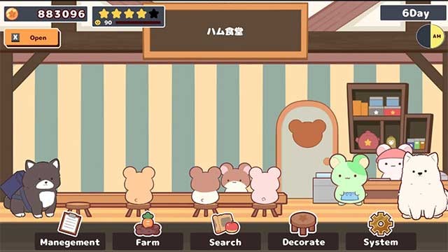 Quản lý nhà hàng chuột dễ thương trong Ham Cafe game