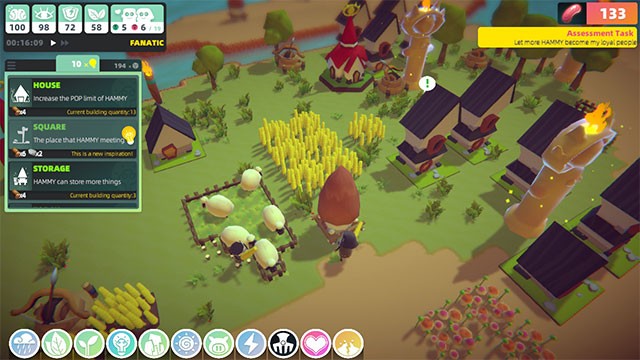 Game Hammy kết hợp thêm các yếu tố xây dựng đế chế, quản lý nông trại và nhiều hoạt động khác