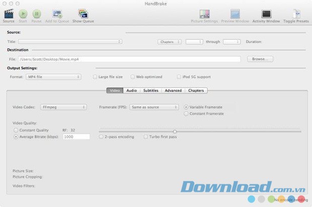 Chuyển đổi video với HandBrake