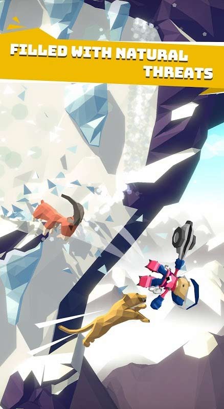 Tránh chướng ngại vật nguy hiểm như đá lăn, tuyết lở, dê núi