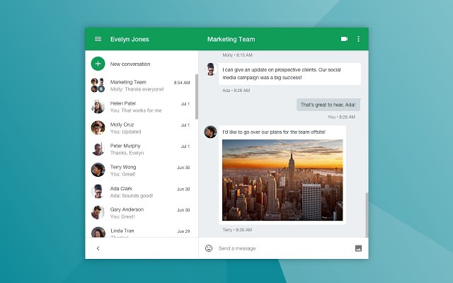 Tính năng gửi tin nhắn, gửi ảnh miễn phí trên Google Hangouts