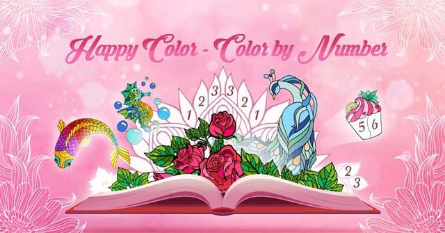 Giải tỏa căng thẳng với ứng dụng tô màu theo số Happy Color cho Android