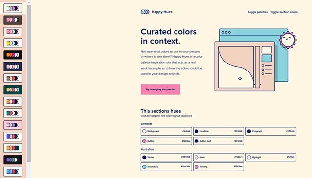 Bạn có thể chọn màu sắc cho hình nền, tiêu đề, hình minh họa,...