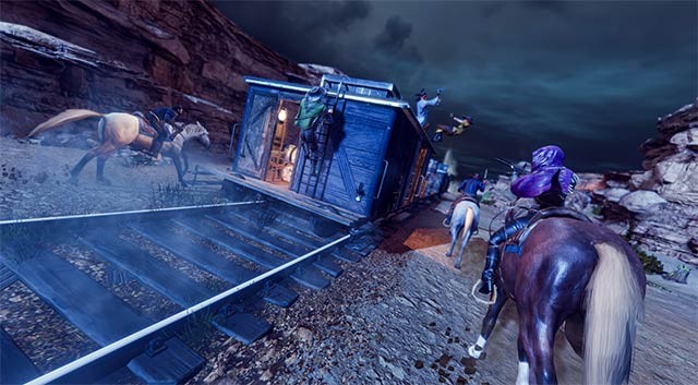 Chỉ huy 1 nhóm những kẻ ngoài vòng pháp luật tấn công chuyến tàu ma